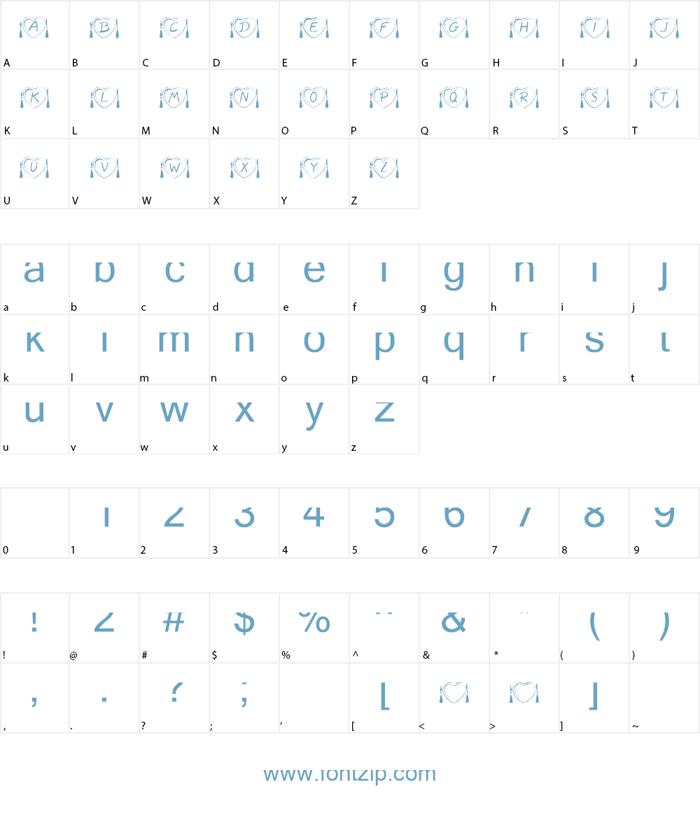 KR Anniversary Dinner Font Character
